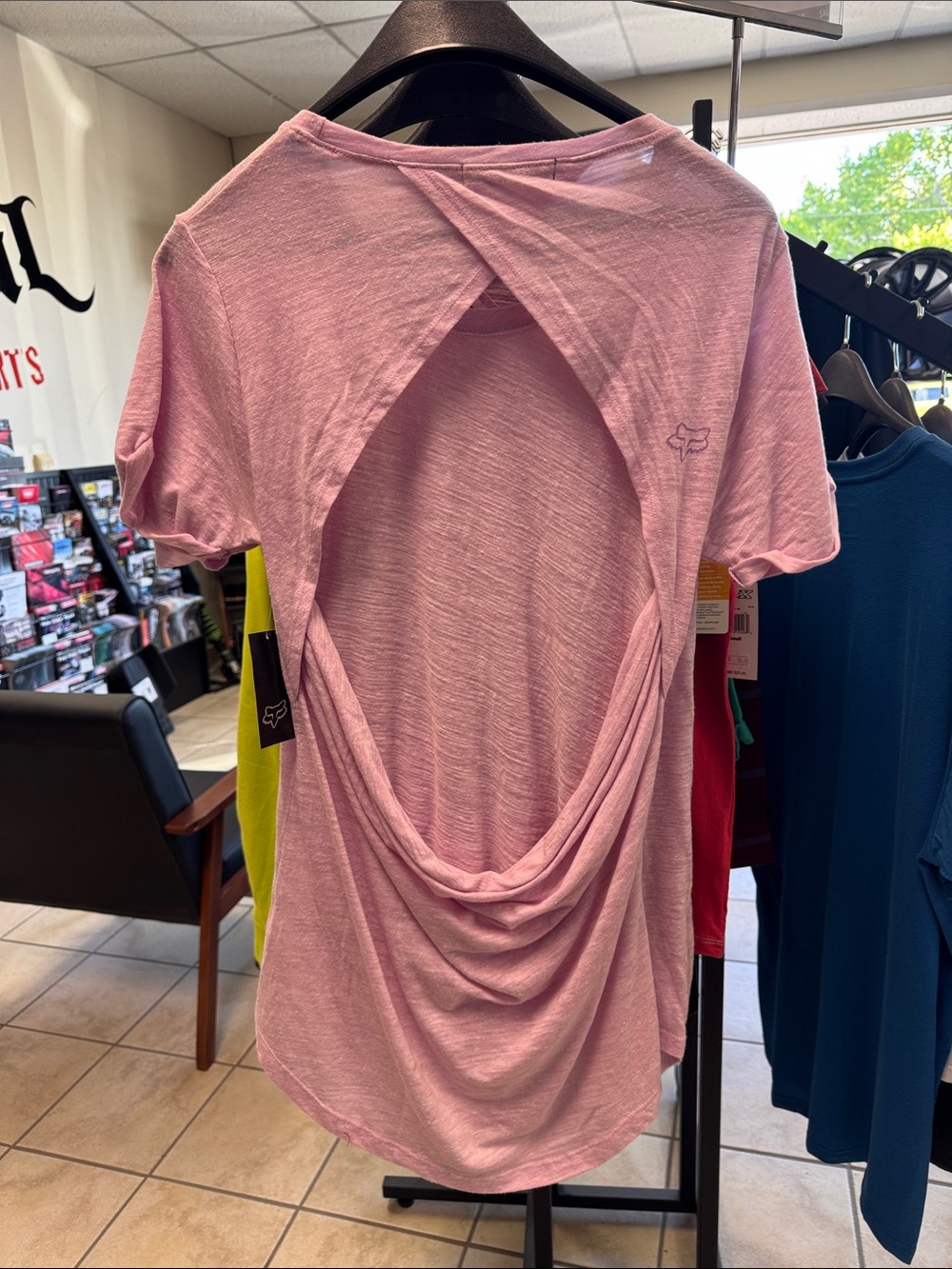 Women’s FOX Racing Light Purple High-Low Tee - Picture 2 of 3